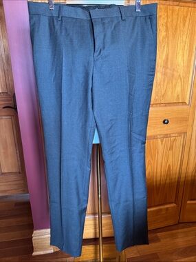 The KOOPES Classic Men's Dress Pants - Dark Gray, French size 54.